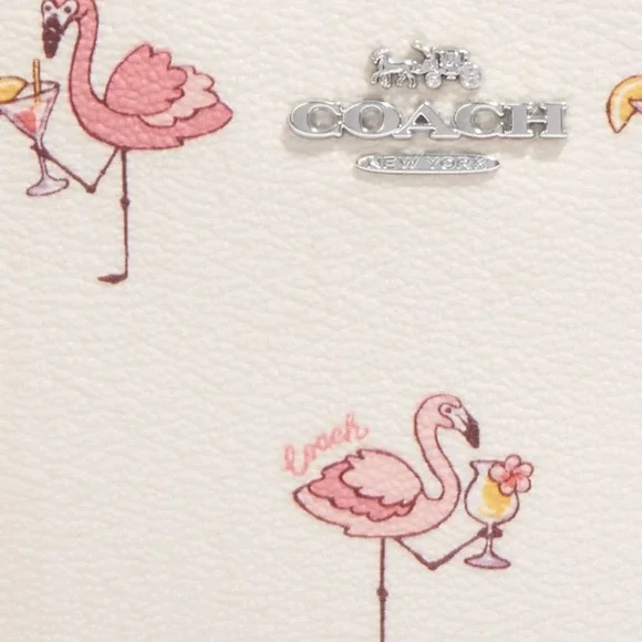NWT Coach Snap Wallet With Flamingo Print - Picture 4 of 7